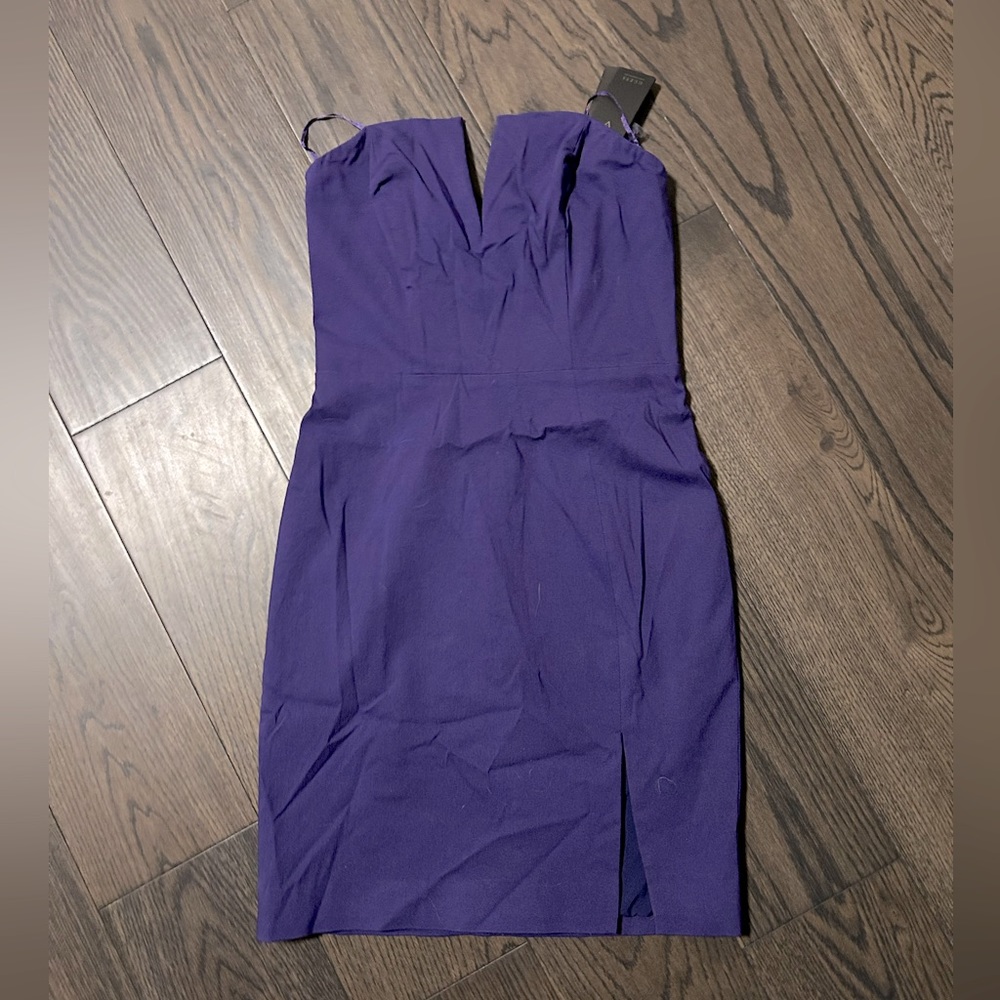 Purple Strapless Dress